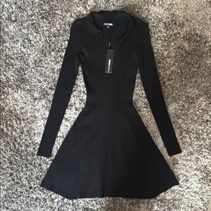 Fashion Nova Black Long Sleeve Dress